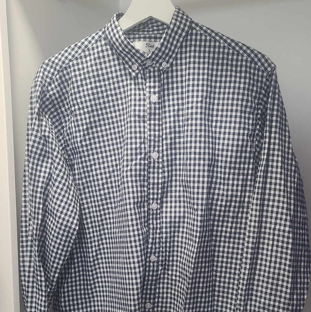 Blue Plaid Dress Shirt